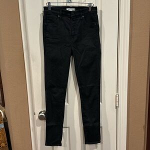 Madewell black 10” High-Rise skinny jeans. Sz 26